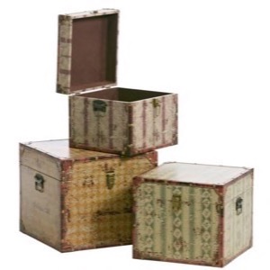 Opbevarings kasser med Citater sæt af 3 